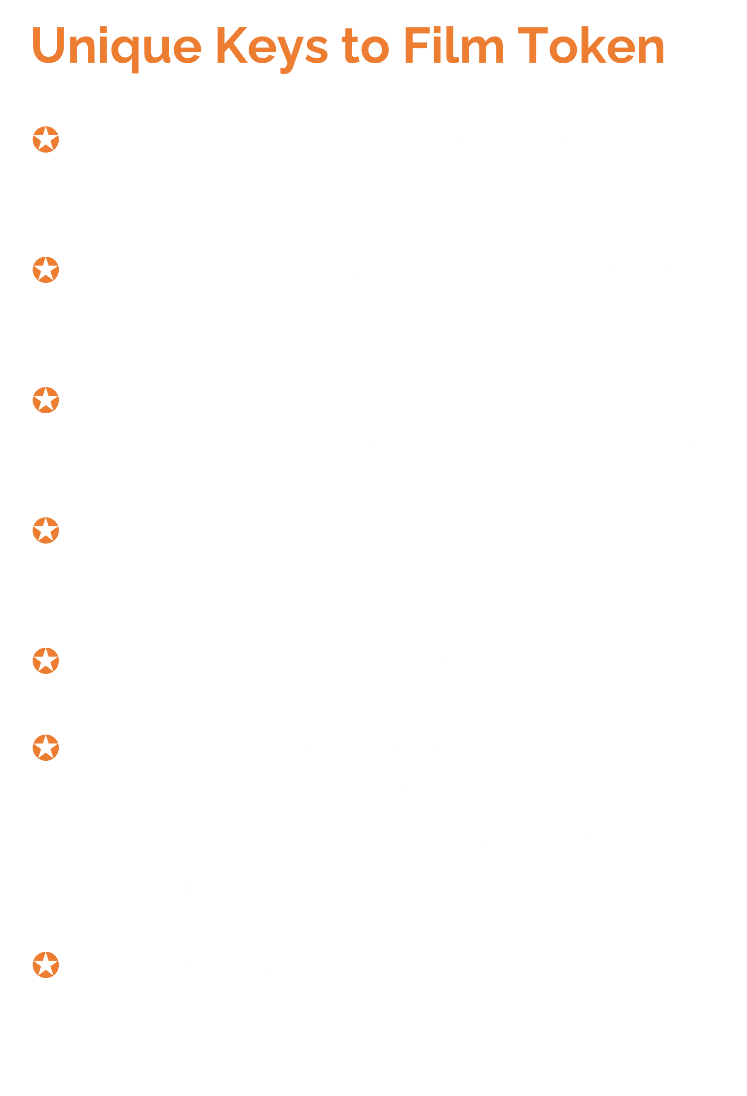 Film Token Key Points